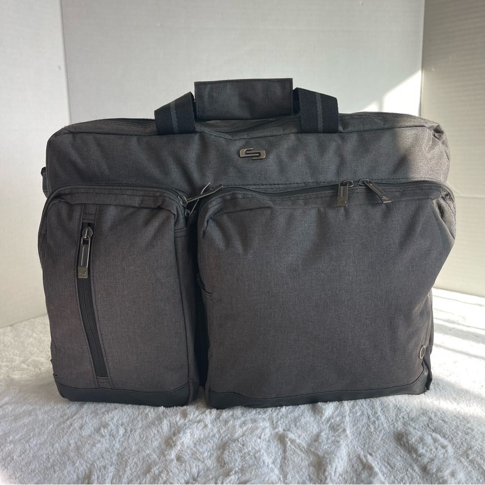 Solo New York Duane Hybrid Convertible Laptop Briefcase, Slate, UBN310-53